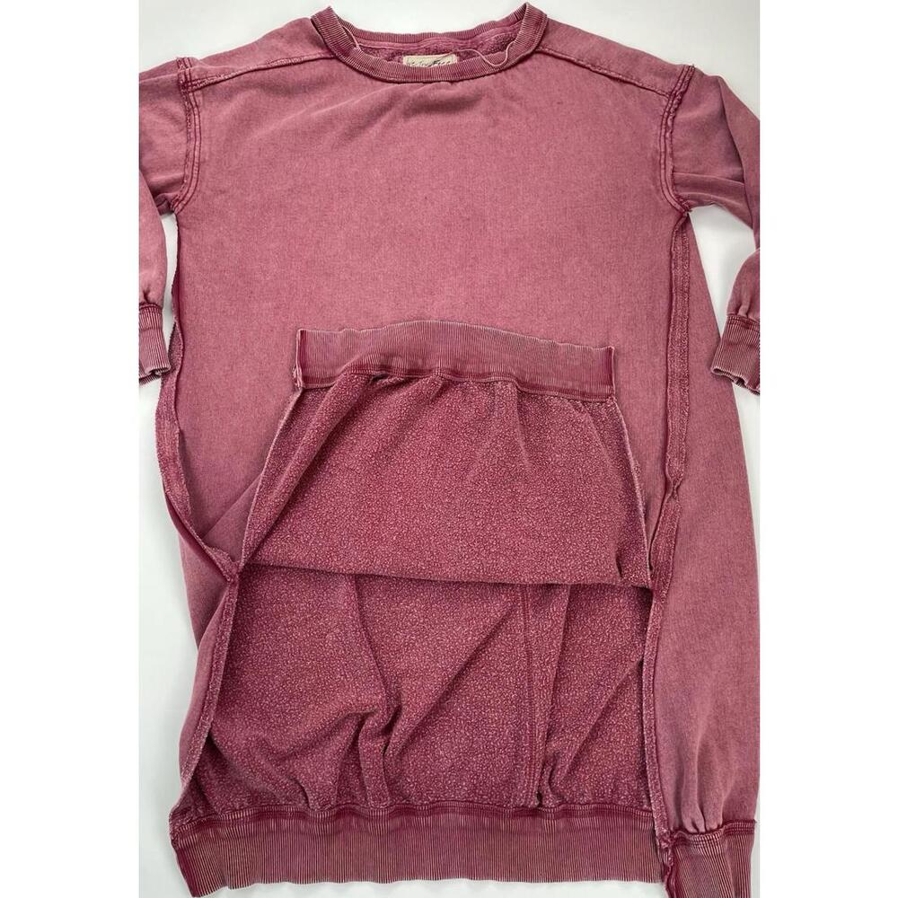 Free People We The Free Shelli Long Tunic Crewneck Sweatshirt Oversized Small - Picture 4 of 10